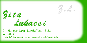 zita lukacsi business card